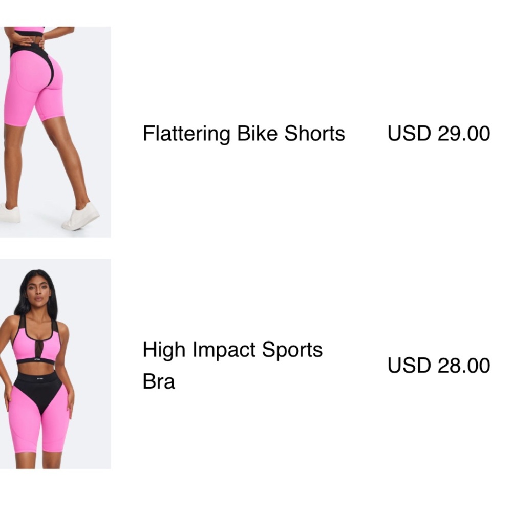 Athletic Pink and Black High-Waisted Shorts for Performance